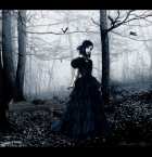 girl, forest, gothic